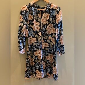 Rebecca Taylor Silk Blend Floral Dress